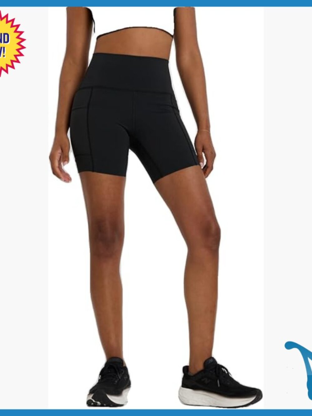 High Rise Active Shorts 6" with Pockets, Moisture Wicking Technology